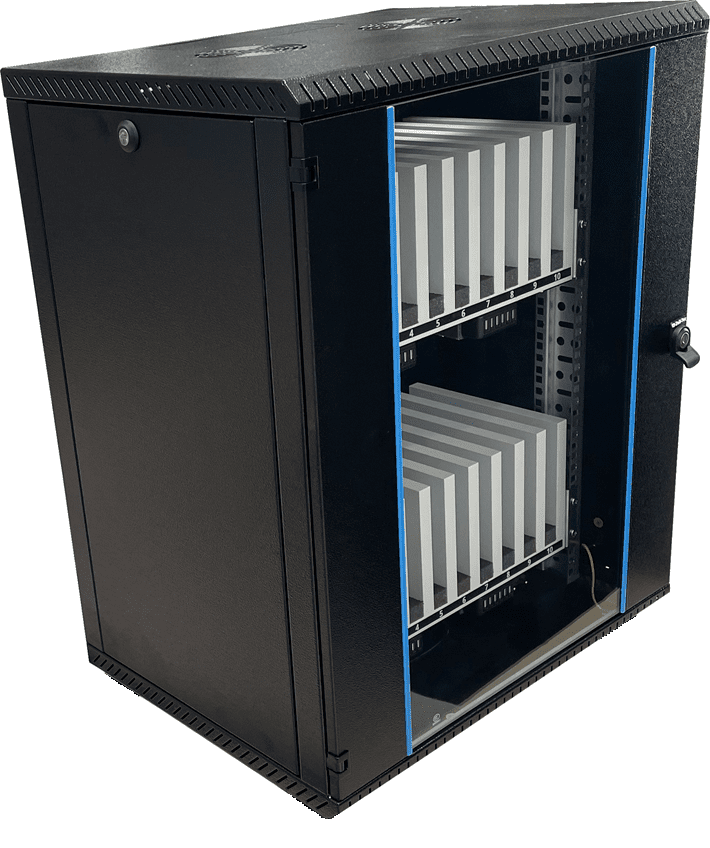 Moderner, schwarzer Tablet Ladeschrank